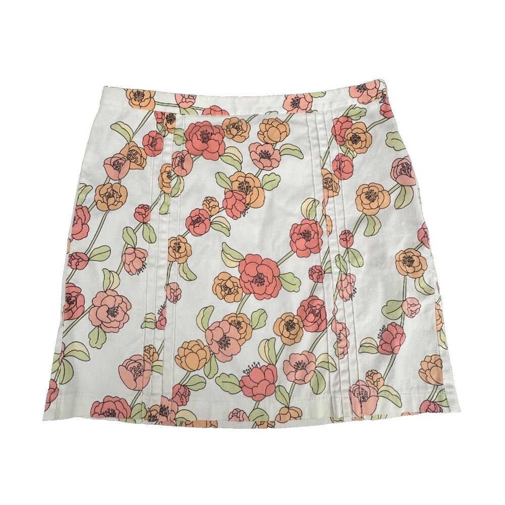 Ann Taylor Loft Petite Floral Mini Skirt Womens 10P Cottagecore Summer